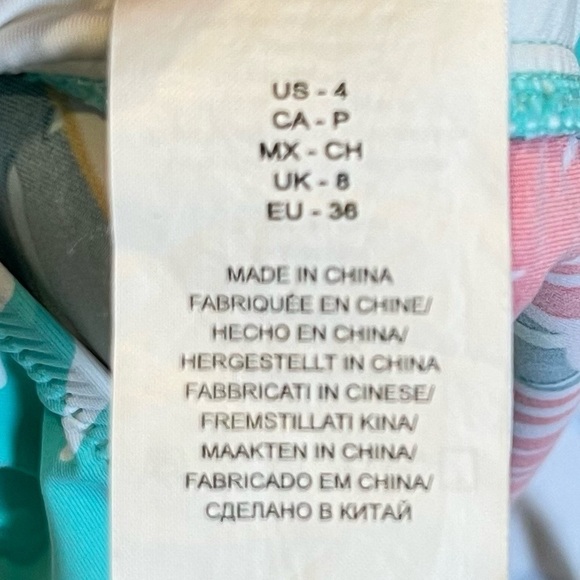 Bf:  TRINA TURK Terra Nostra Tankini In Multi color Green Yellow Pink … Size 4 - Picture 5 of 15